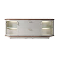Modern Elegant Sideboard with Glass Lighting and Two Drawers