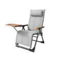Adjustable Outdoor Reclining Chair with Side Table and Headrest